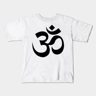 Black Om Aum Symbol Sign Kids T-Shirt